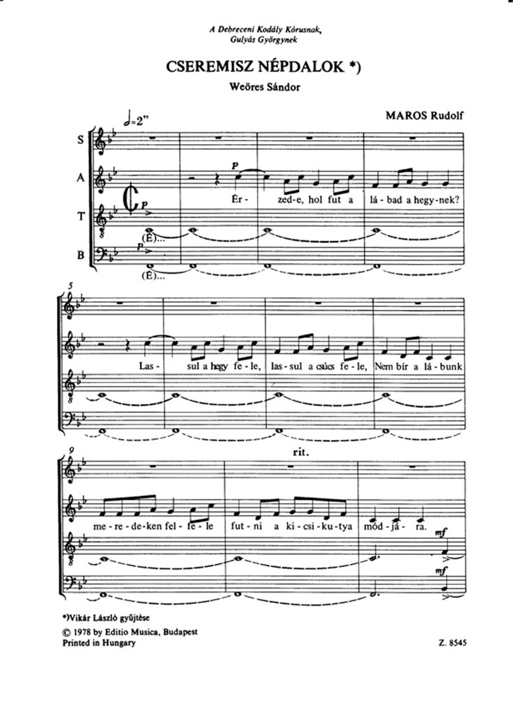 Tcheremiss Folksongs